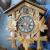 Old cuckoo clock front view.